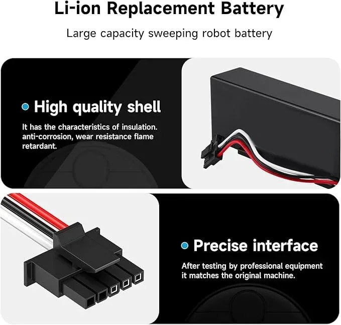 14.8V 18650 4S1P for Mijia sweeping machine mop Pro 12.8Ah robot vacuum cleaner battery replacement STYTJ02YM Yunmi MVVO1-JG