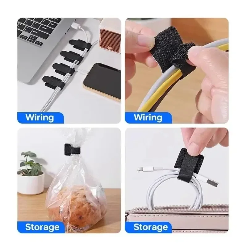 Reusable Self‑Gripping Cable Ties, Adjustable Cord Organizer Straps, Secure Fastening Wire Management Bands, Desk Cord & Rope Ho