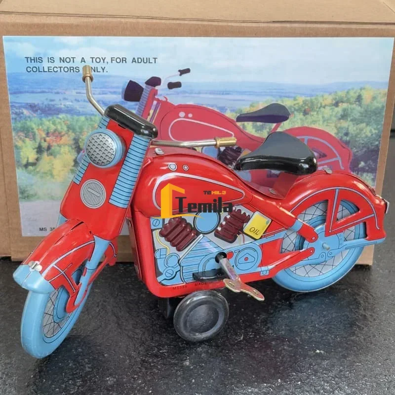 Opwindspeelgoed IJzeren motorfiets Nostalgische persoonlijkheid Ornament Creatieve collectie Fotografie Props IJzeren handwerk Decoratie
