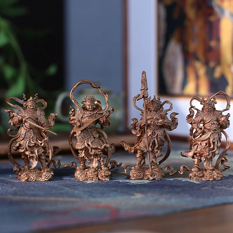 Buddha Fragrance  Four Heavenly Kings Bronze Buddha Statue Ornament