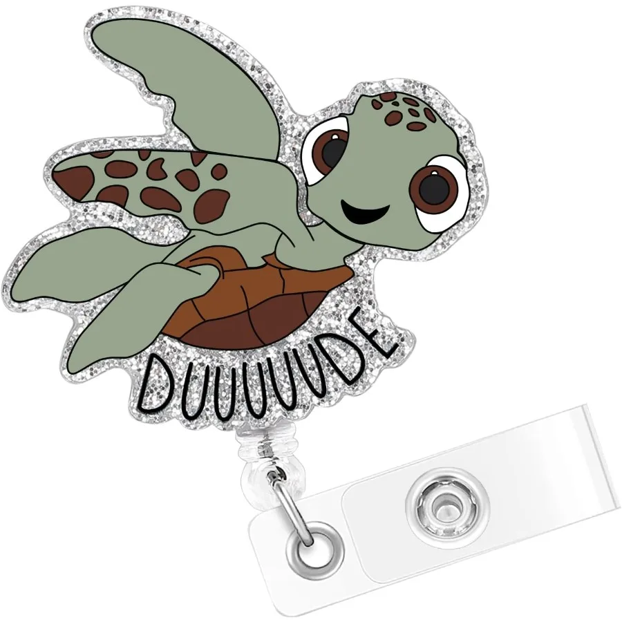 

Turtle Badge Reel Cute Badge Reels me Badge Holder Reel ID Clip Funny Badge Reel for Nurse Office Worker Teacher Student Nurse