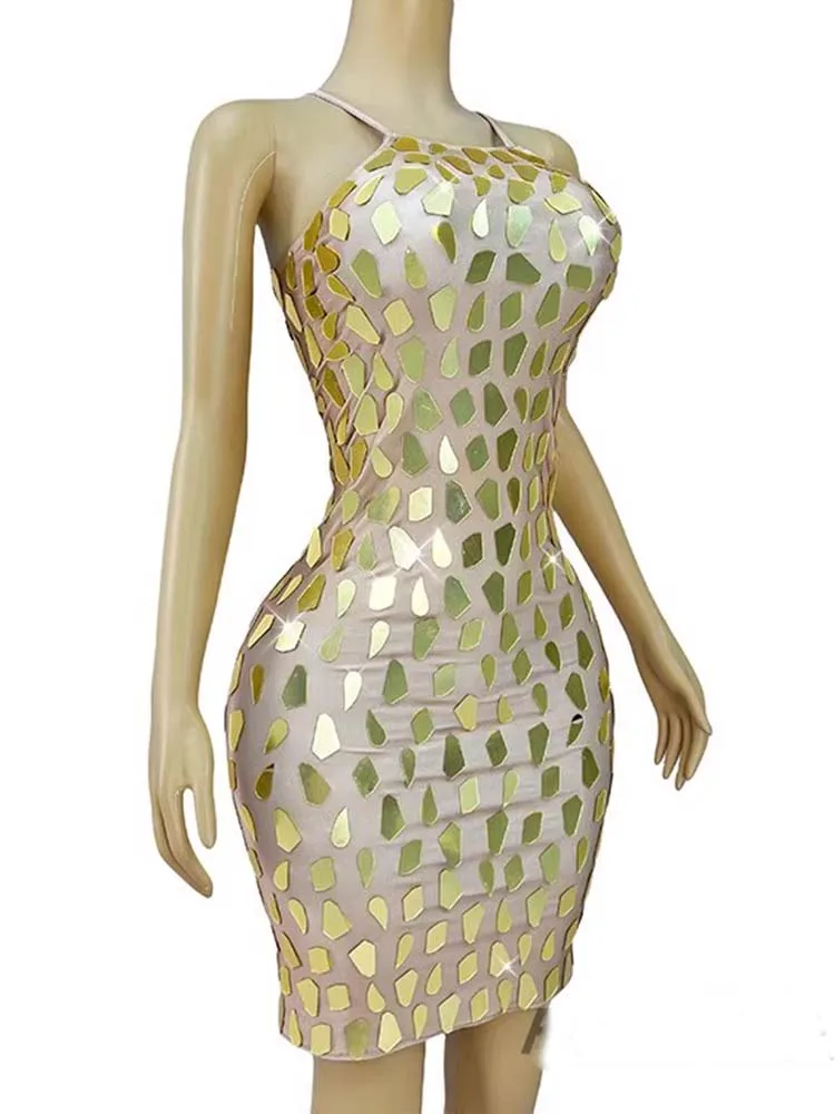Robe élastique à bretelles Sexy à paillettes de haute qualité, vêtements personnalisés pour femmes, nouvelle mode 2025