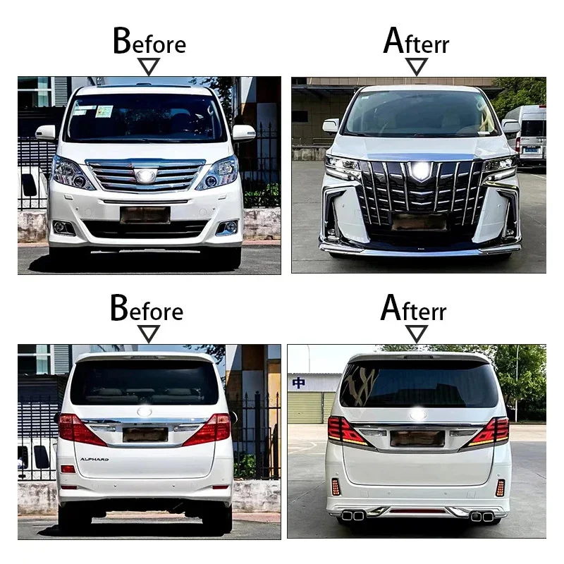 

Самая продаваемая фабричная горячая распродажа, комплект бампера для Alphard Vellfire 2008-2014, обновление 18+ Anh30 35, фара