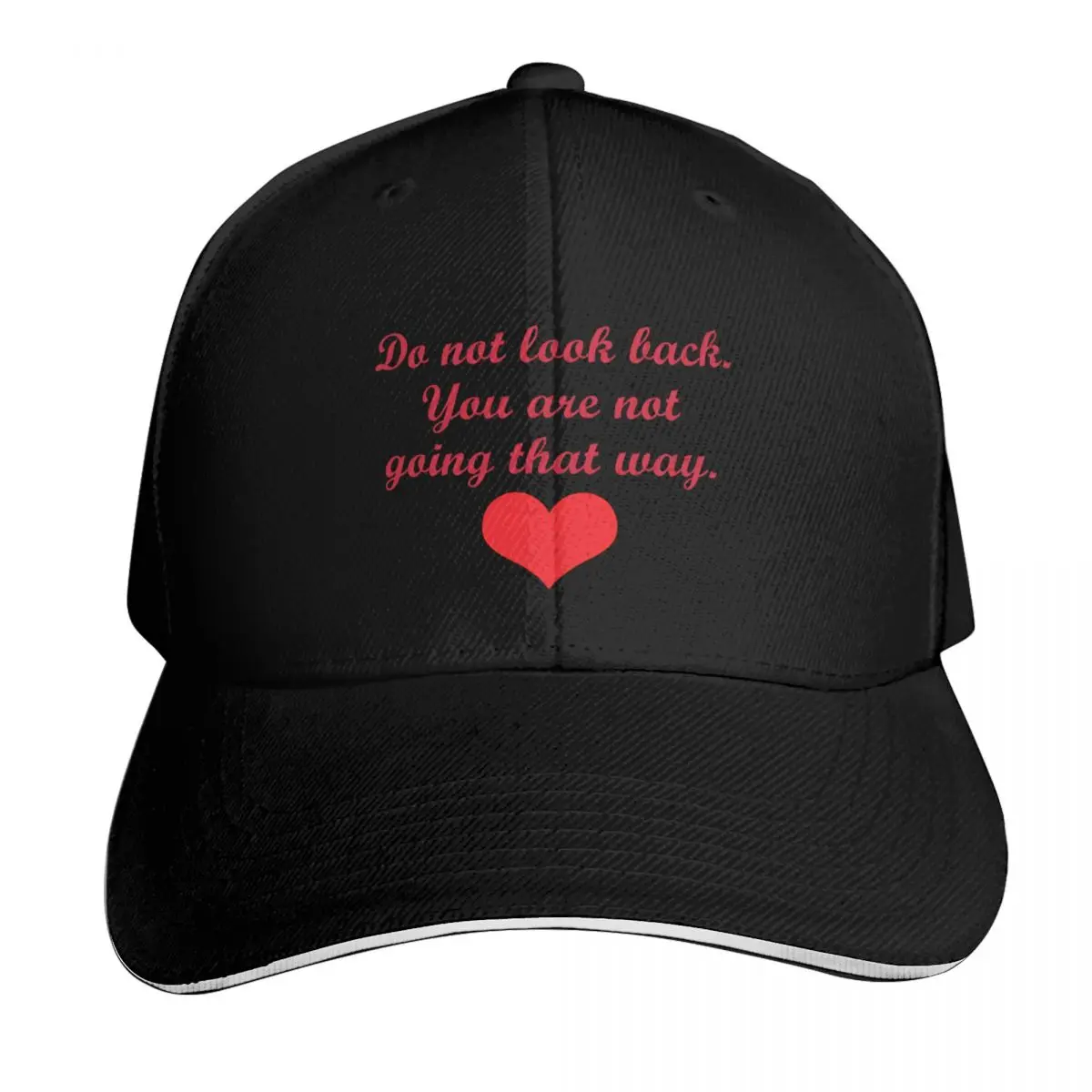 Do not look back Baseball Cap Snapback Flat Bill Strapback Dad Hat Six Panel Structured Crown