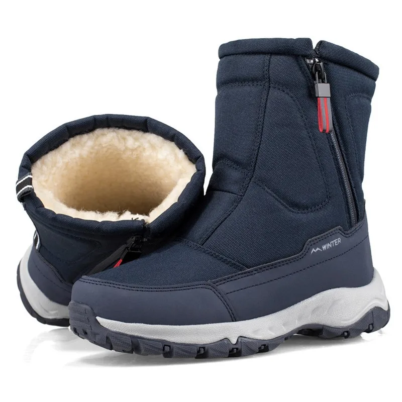 

Men's and women's winter waterproof and warm outdoor snow boots with fleece, size 39-46