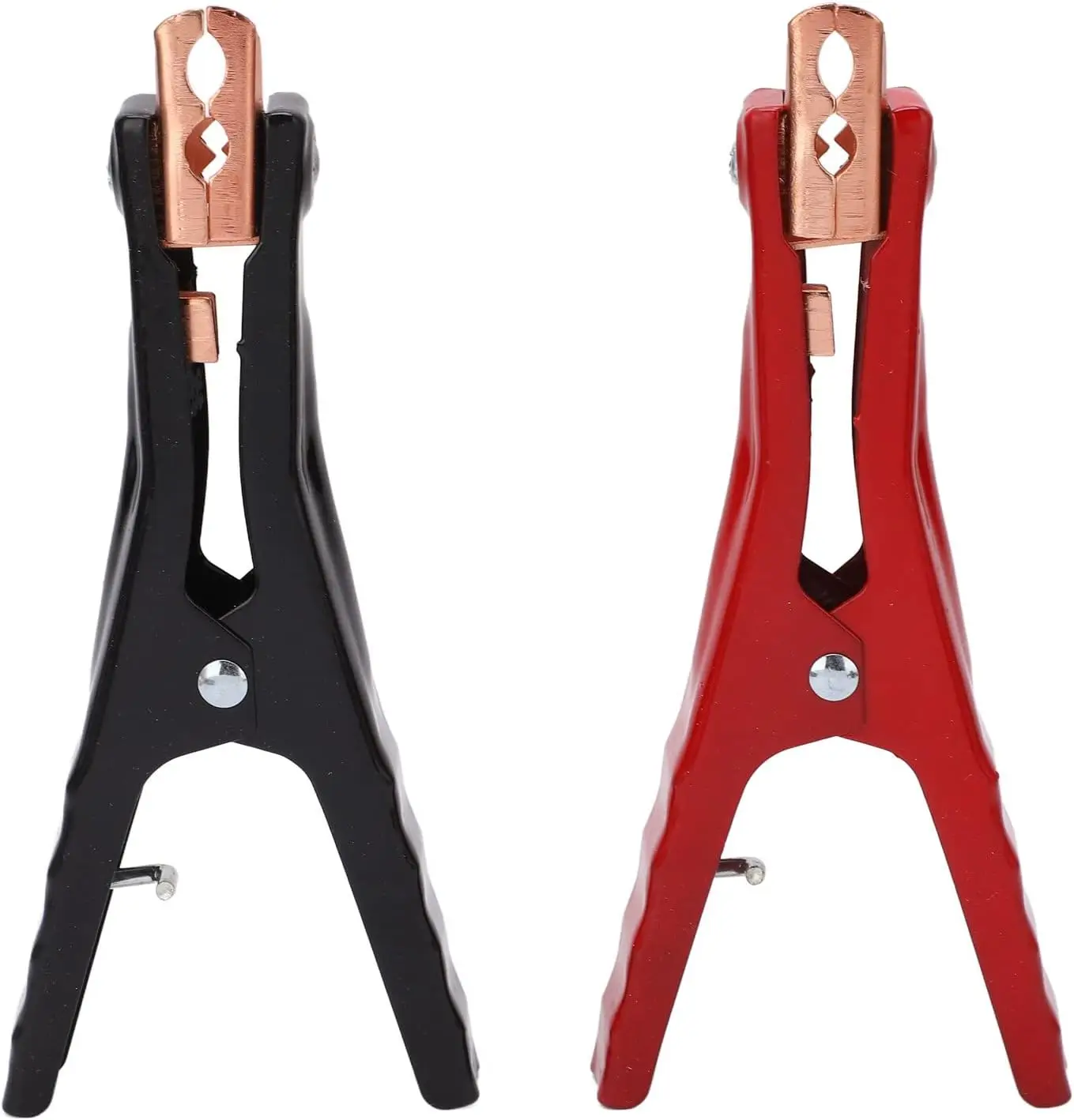 500A Replacement Clip Set for Jumper Cables Featuring 4-8 AWG Wire Integration and Plastic-Coated Metal Jaw Assembly