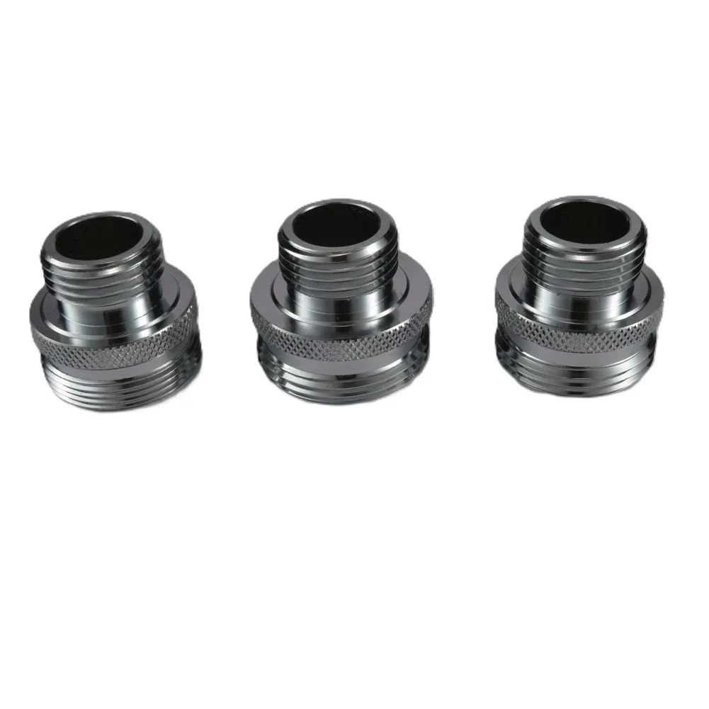 3Pcs Shower Arm Adapter Set Brass Chrome Finish Ball End Swivel for 12 Inch Male Pipe Thread Multiple Thread Sizes