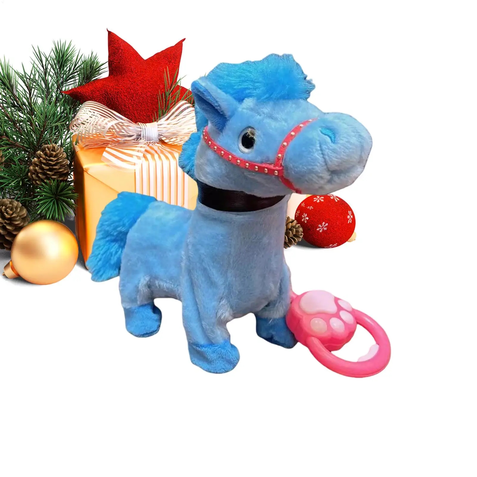 

For Bedroom Electric Plush Horse Interactive Educational Companion Children Electric Toy Walking Horse For Preschoolers Teens