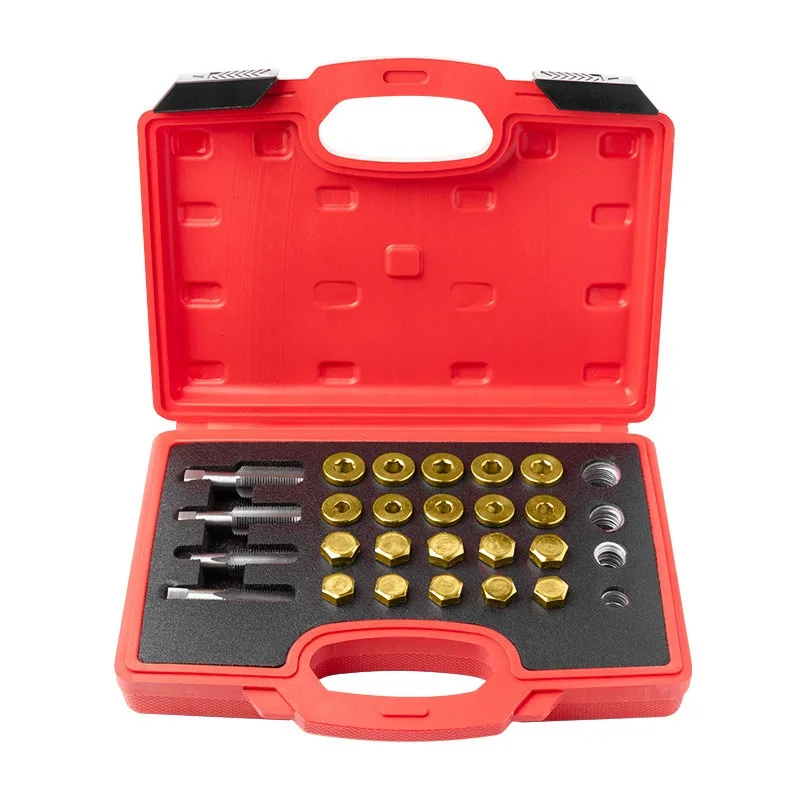 64 pieces Automotive pan oil drain screws Special tools for slippery tooth repairpan thread repair bottom screws