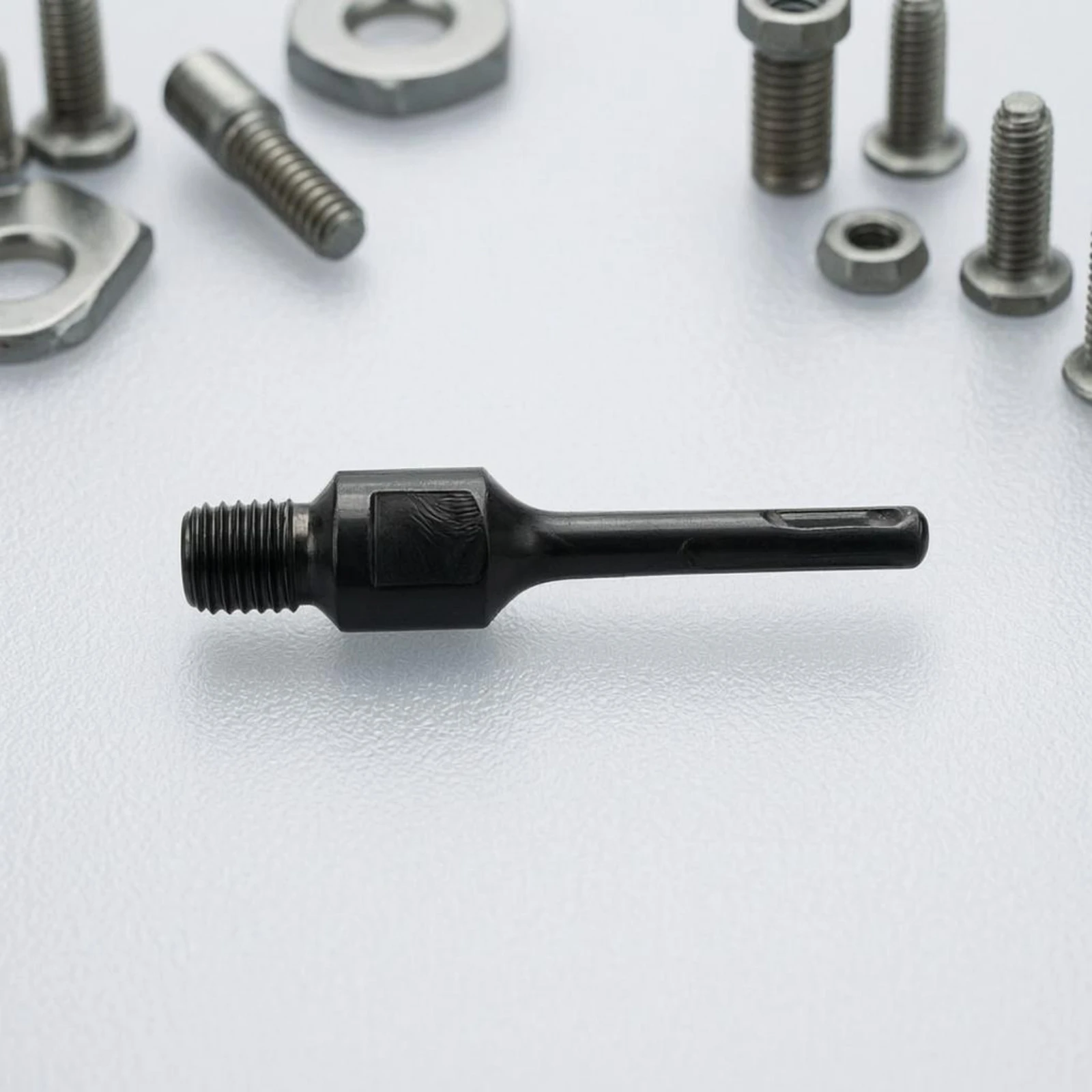Threaded Conversion Shaft Metal Power Tool Adapter Shaft Insert Shank Adapter Interchangeable Black