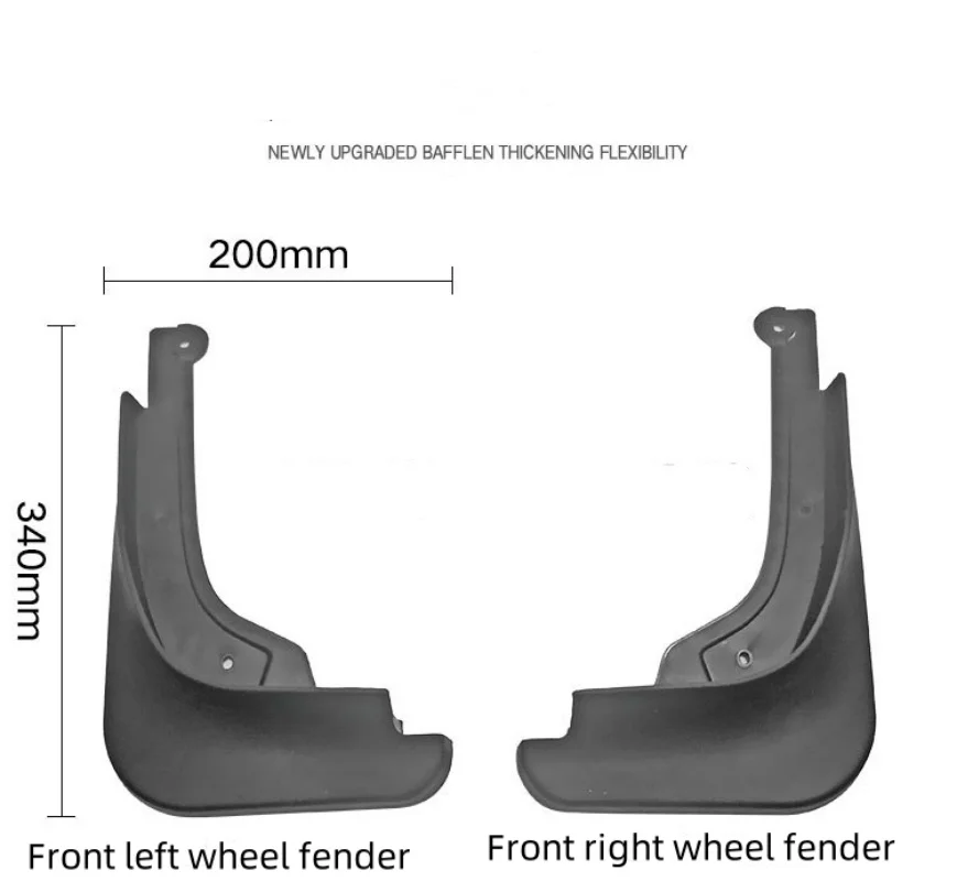 Thickened and flexible 4pcs Front & Rear Fender for MG18-20 HS Car Mudflaps Splash Guard Mudguards Auto Accessories