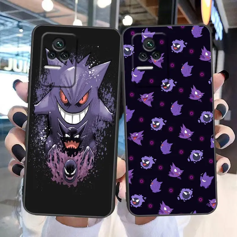 P-Pikachu P-Pokemon G-Gengar Phone Case For Redmi K60 K50 K40 Gaming K30 13C 12C 12 10 10C 9T 9A 9 Case Funda Coque Shell Capa