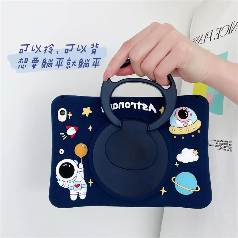 Kids Cover For Samsung Galaxy Tab S7 S8 S9 FE 11 Plus 12.4 inch Rotating Stand Case For Tab A9 8.7 A8 A7 S6 Lite 10.4 P620 Funda