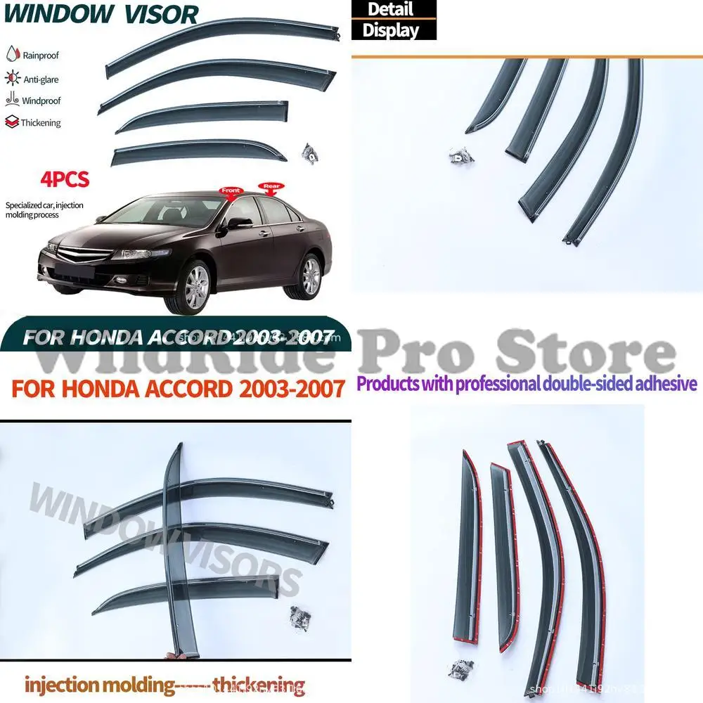 

1 set For 2003-2007 Honda Accord Window Rain Visors Door Weather Stripping Modification Decoration