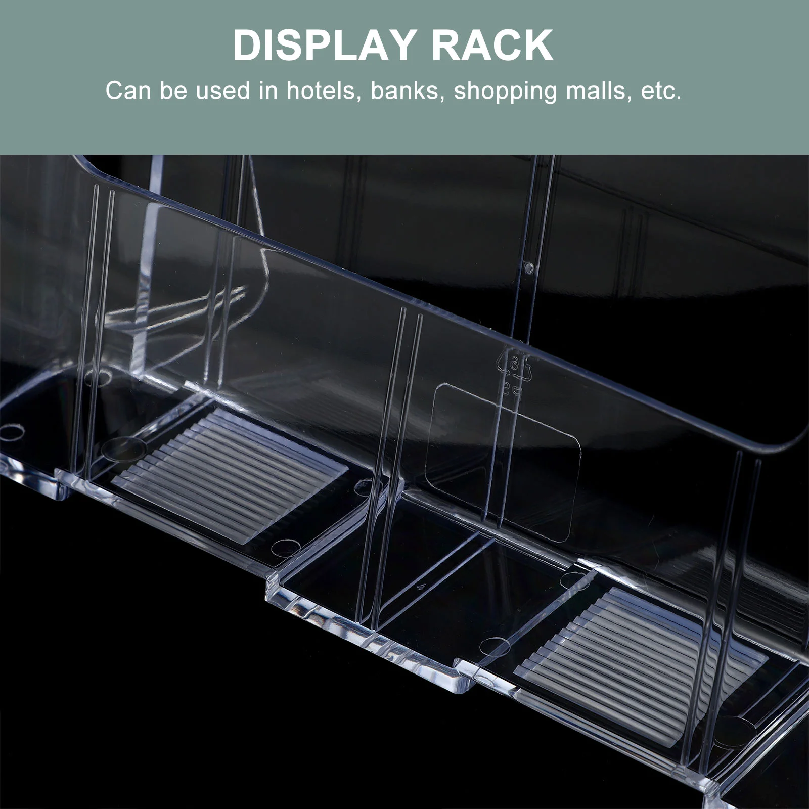 Acrylic File Display Stand Desktop Organizer For Business Cards Brochures Files Name Boxes Storage Box Book Holder