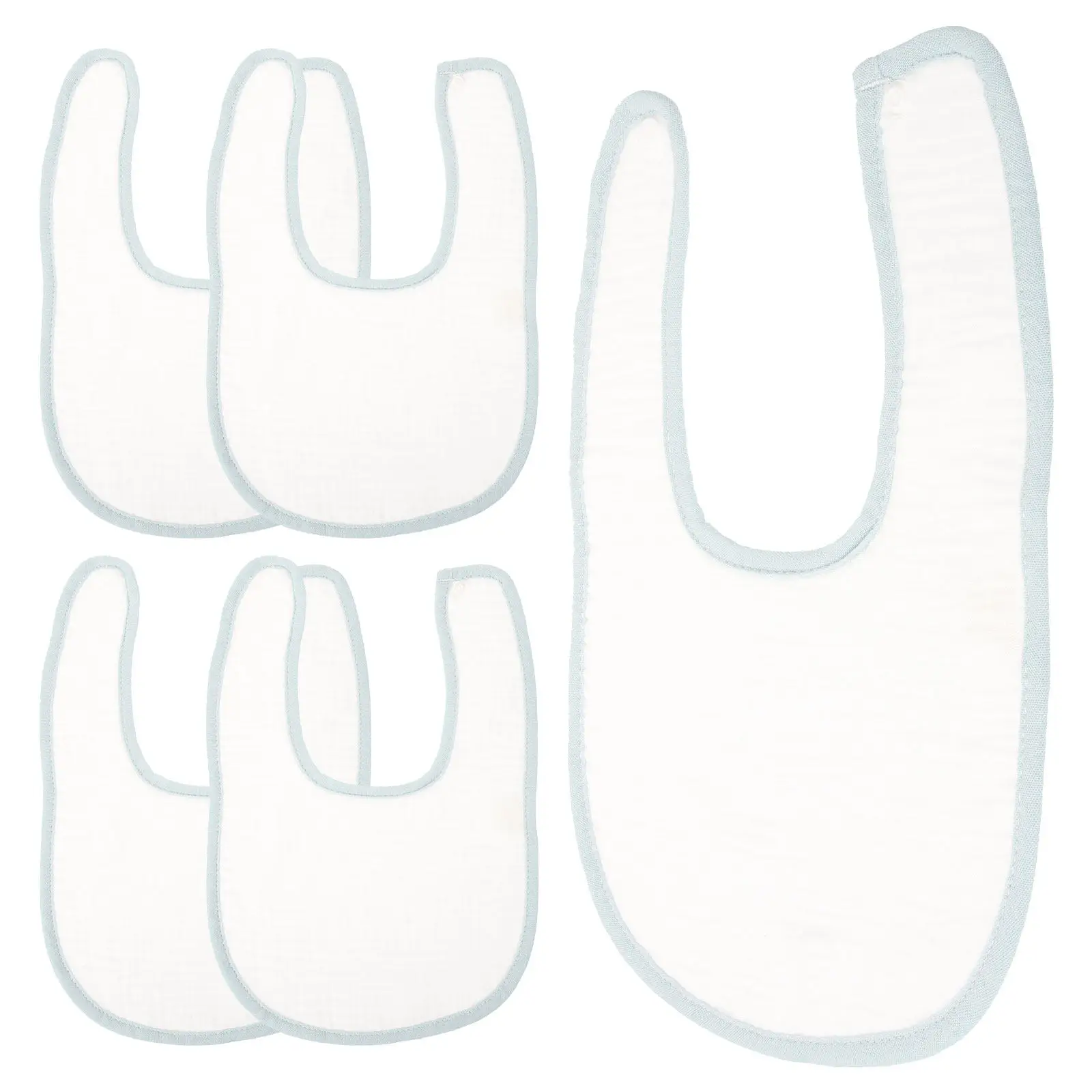 

Набор из 5 хлопковых слюнявчиков для младенцев, мягкие муслиновые нагрудники для кормления и прорезывания зубов, многоразовые, моющиеся, гипоаллергенные