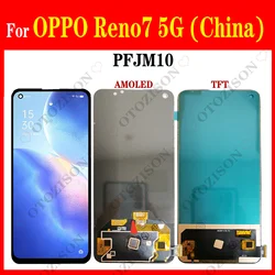 For OPPO Reno 7 5G PFJM10 LCD China Version Display Touch Panel Screen Sensor Digitizer Assembly Reno7 5G Display Replacement