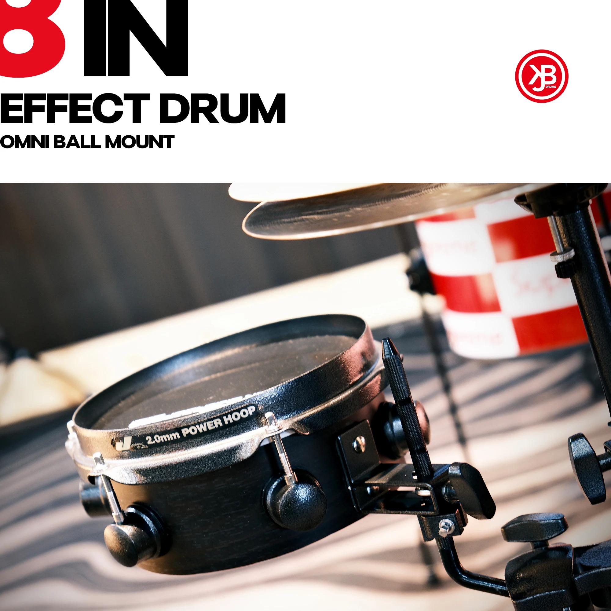 8 Inch Special Effect Snare Drum Professional With A Gimbal Ball Drum Clamp Suitable For Drum Sets