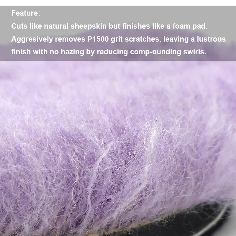 5.5/3inch Long Lambs Car Polishing Pads Woollen Buffing Pads Car Polisher Pad Foam Padding Disc for Auto Waxing Polishing Buffer