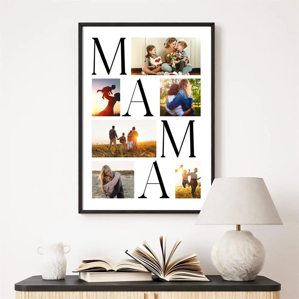 

Personalized Mom and Dad Photo Poster - Father's Day, Mother's Day, Birthday Christmas Gift Wall Art Printing Home Decoration
