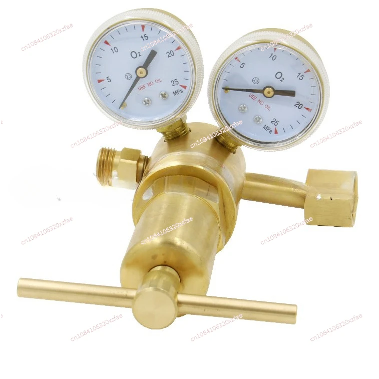 

Cylinder High Pressure Reducer Gas Pressure Reducer with Two High Pressure Gauges All Copper Adjustment