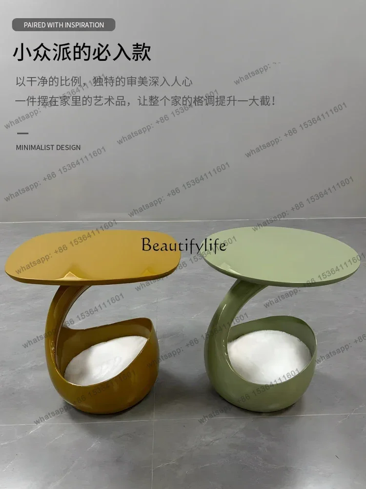 CJ Creative Pet Sofa Side Few Modern Simple Living Room Round Table, Small Apartment