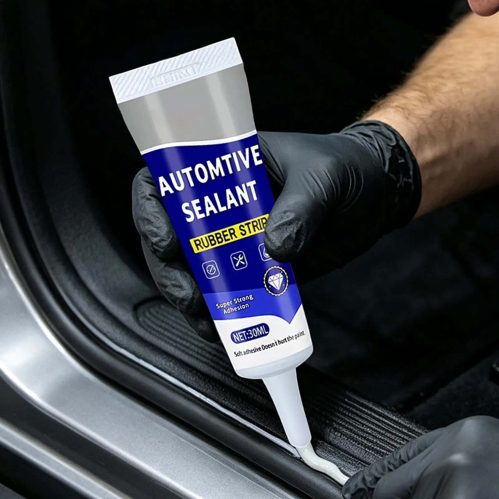 Car Door Rubber Sealant -2-in-1 Sealing And Bonding Car Repair Adhesive Decoration For Car Interiors, Torn And Loose Rubber