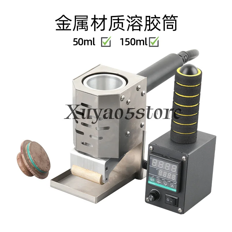 Leather Bags Hand Push Hot Melt Glue Coating Machine Tote Bags Books Albums Glue Edge Roller