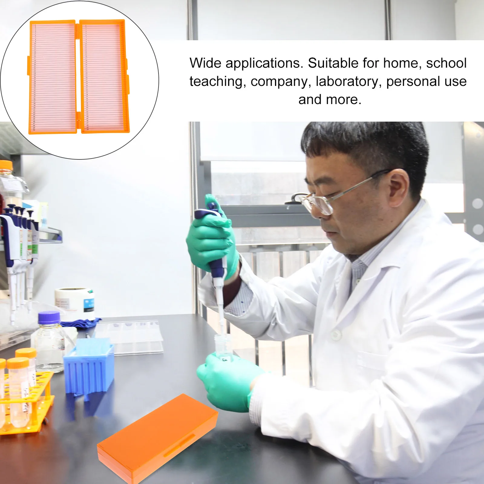 Laboratory Exquisite Craftsmanship Slide Storage Tray for Microscope Glass Slides Home School Company Applications