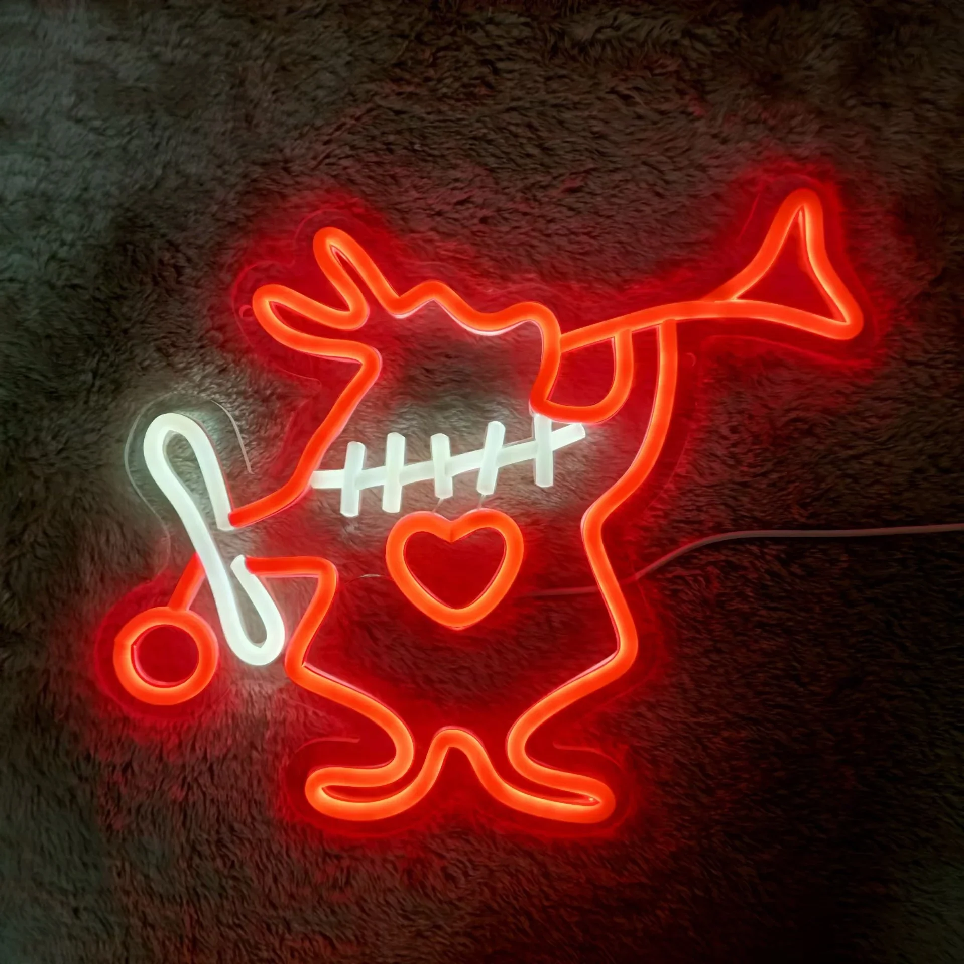 عيد الميلاد LED النيون تسجيل USB عكس الضوء الكلب ضوء النيون تسجيل ل غرفة نوم بار حفلة عيد ميلاد هدية جدار ديكور هدايا عيد الميلاد #3