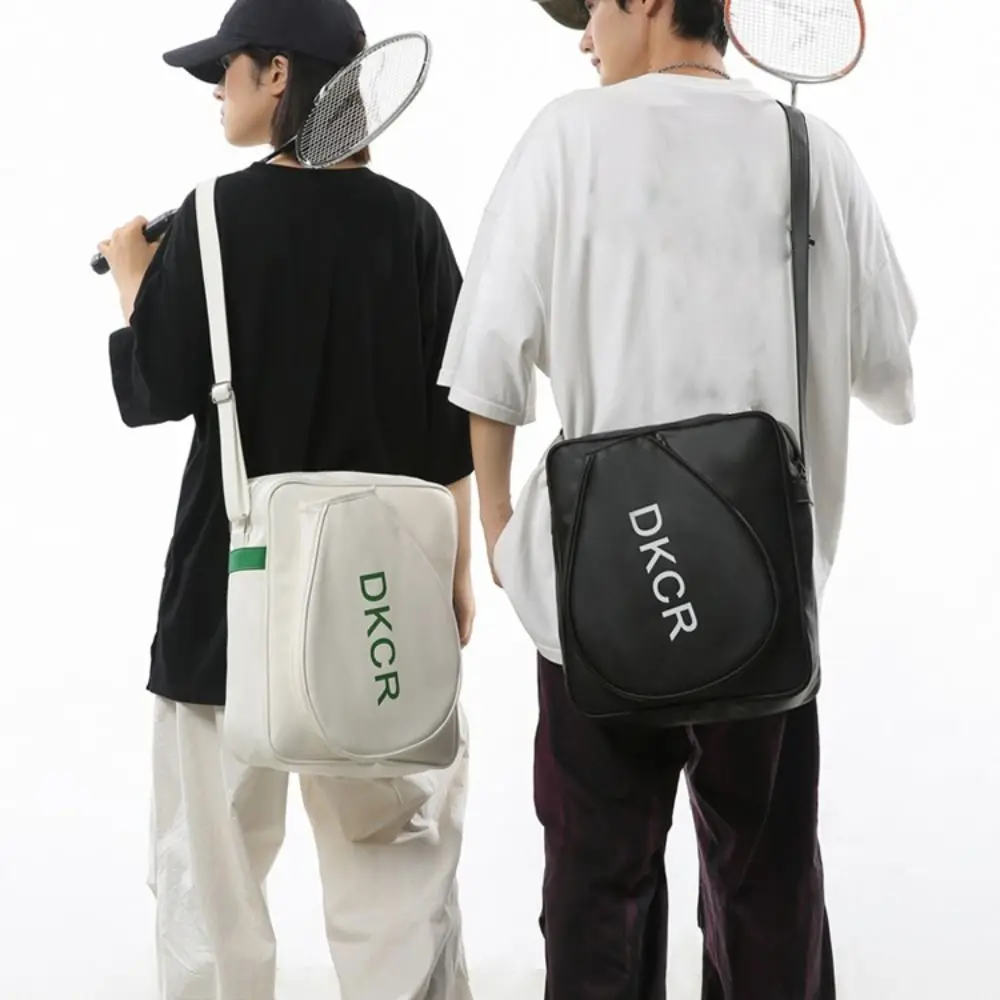 

Portable PU Badminton Rackets Bag Lightweight Large Capacity Badminton Shoulder Bag Adjustable Strap Sports Carrying Bag