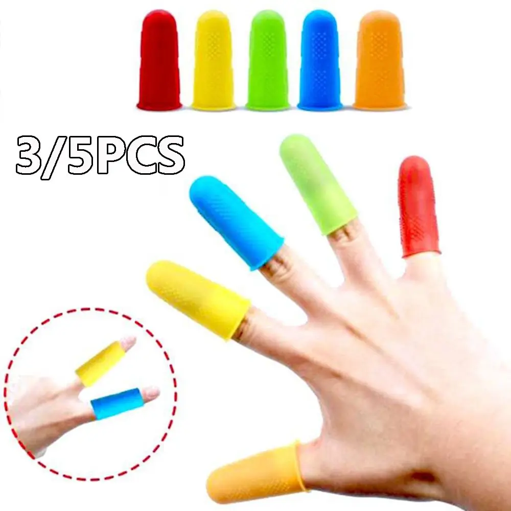 3pcs/5pcs Set Anti-slip For Cooking Anti-cut Heat Resistant Finger Protector Fingers Cover Kitchen Tools Finger Caps