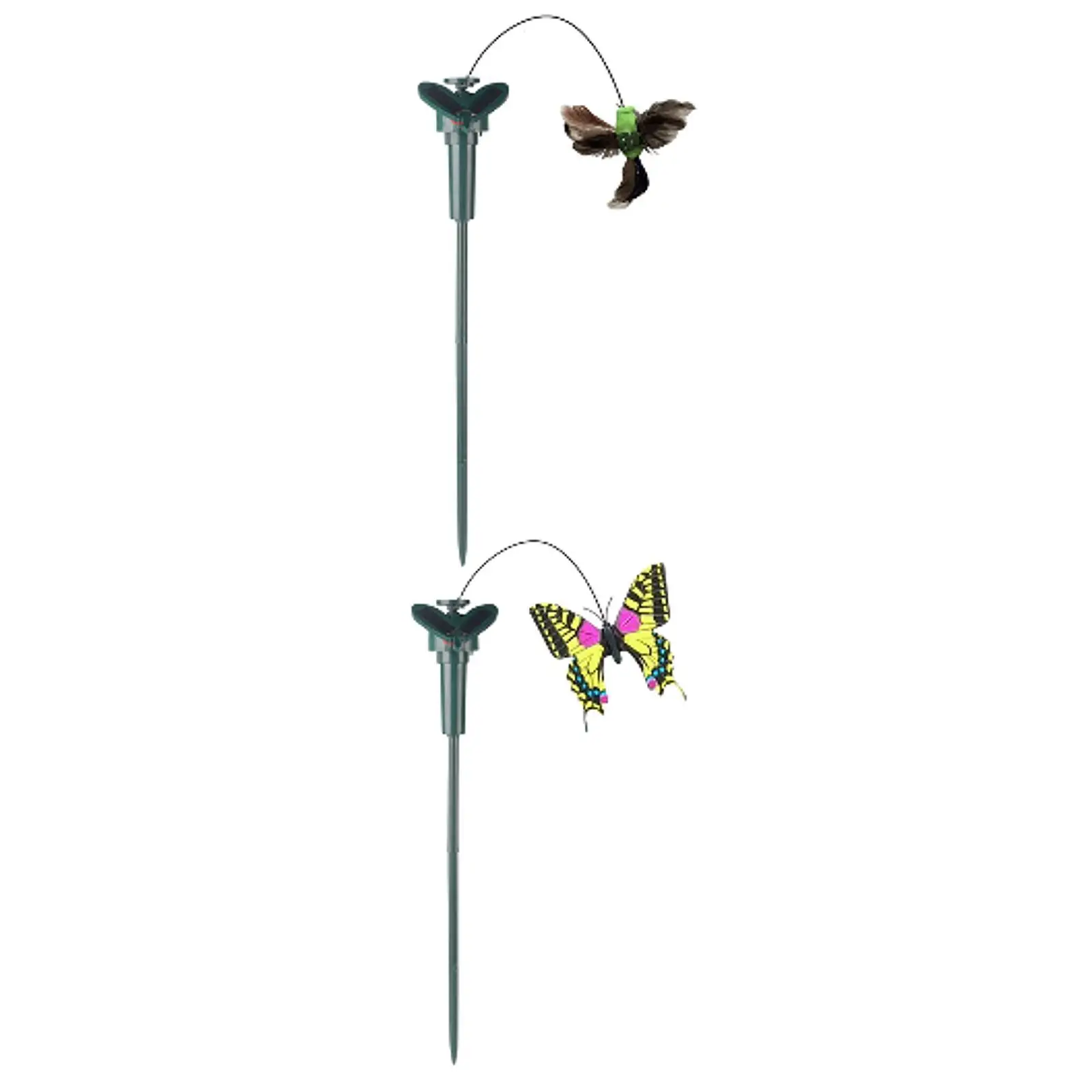 Flying Animal Garden Stake Automatic Rotation Realistic Design Multi Purpose Garden Decor for Gazebo Lawn Garden Outdoor Home