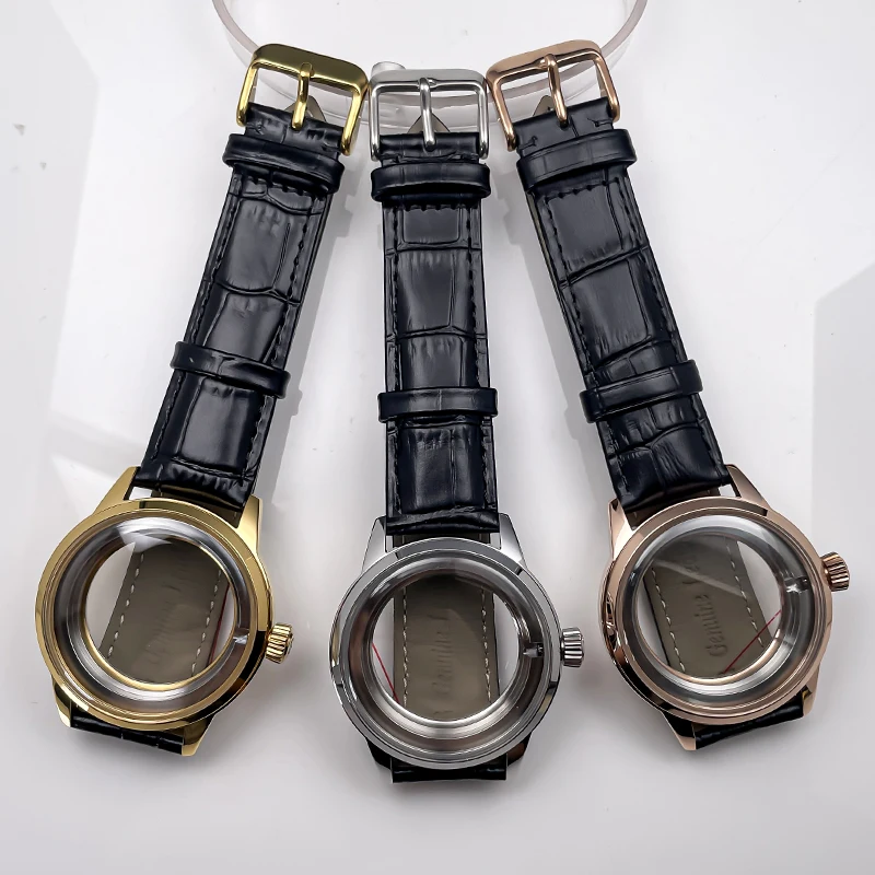 40.6mm men's watch case with convex glass for NH35 movement compatible with 35mm dial high-end watch modification parts