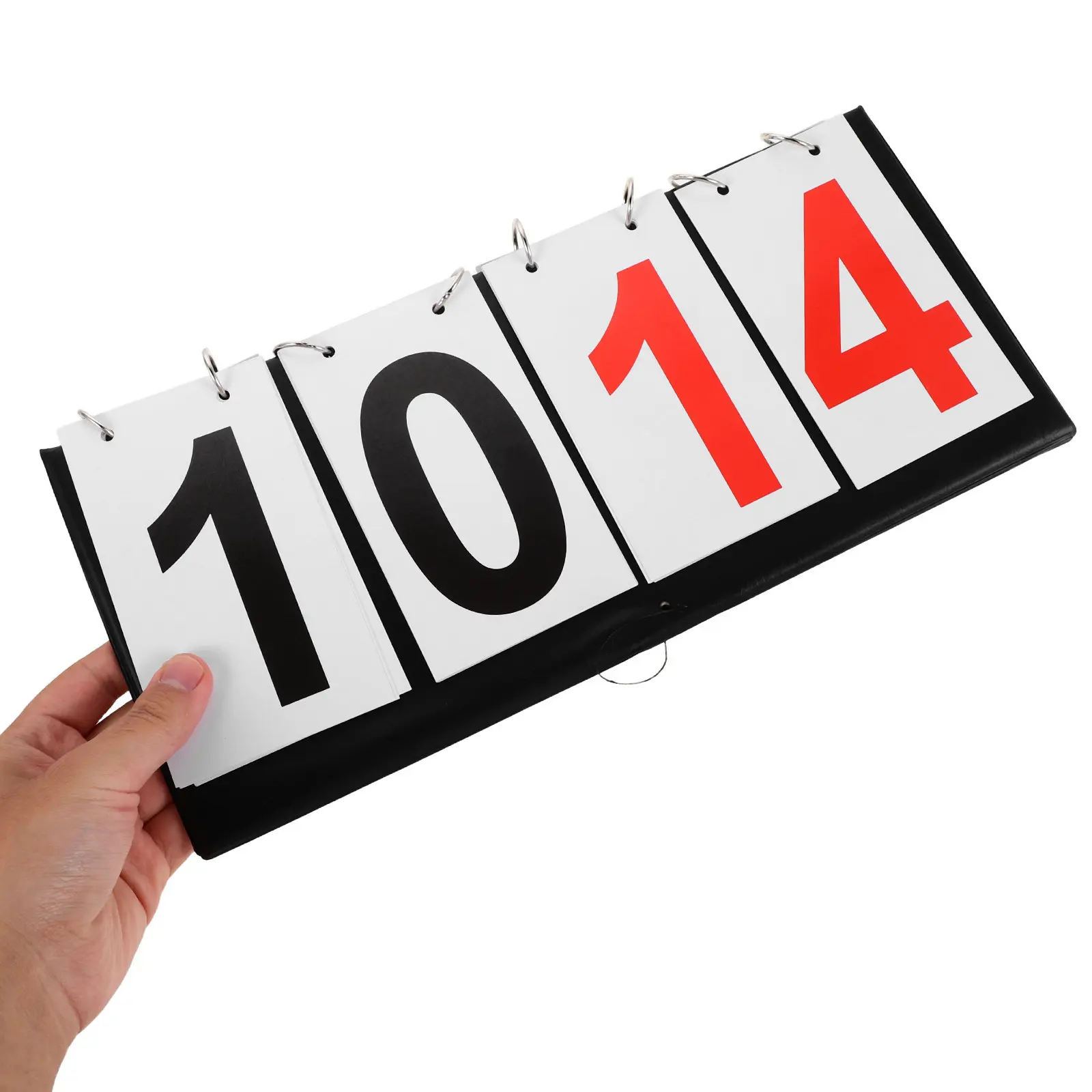 Portable 4 Digit Flip Scoreboard Manual Tabletop Score Keeper for Volleyball Basketball and Multi Sport