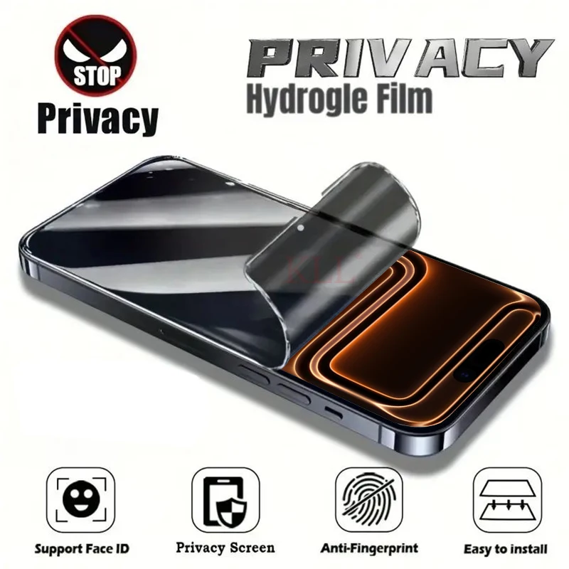 

1-2 шт. гидрогелевая пленка с защитой от подглядывания для iPhone 17 Pro Max, защитная пленка для экрана iPhone 16 Pro 16e 15 14 13 Plus 12 Mini 17Air