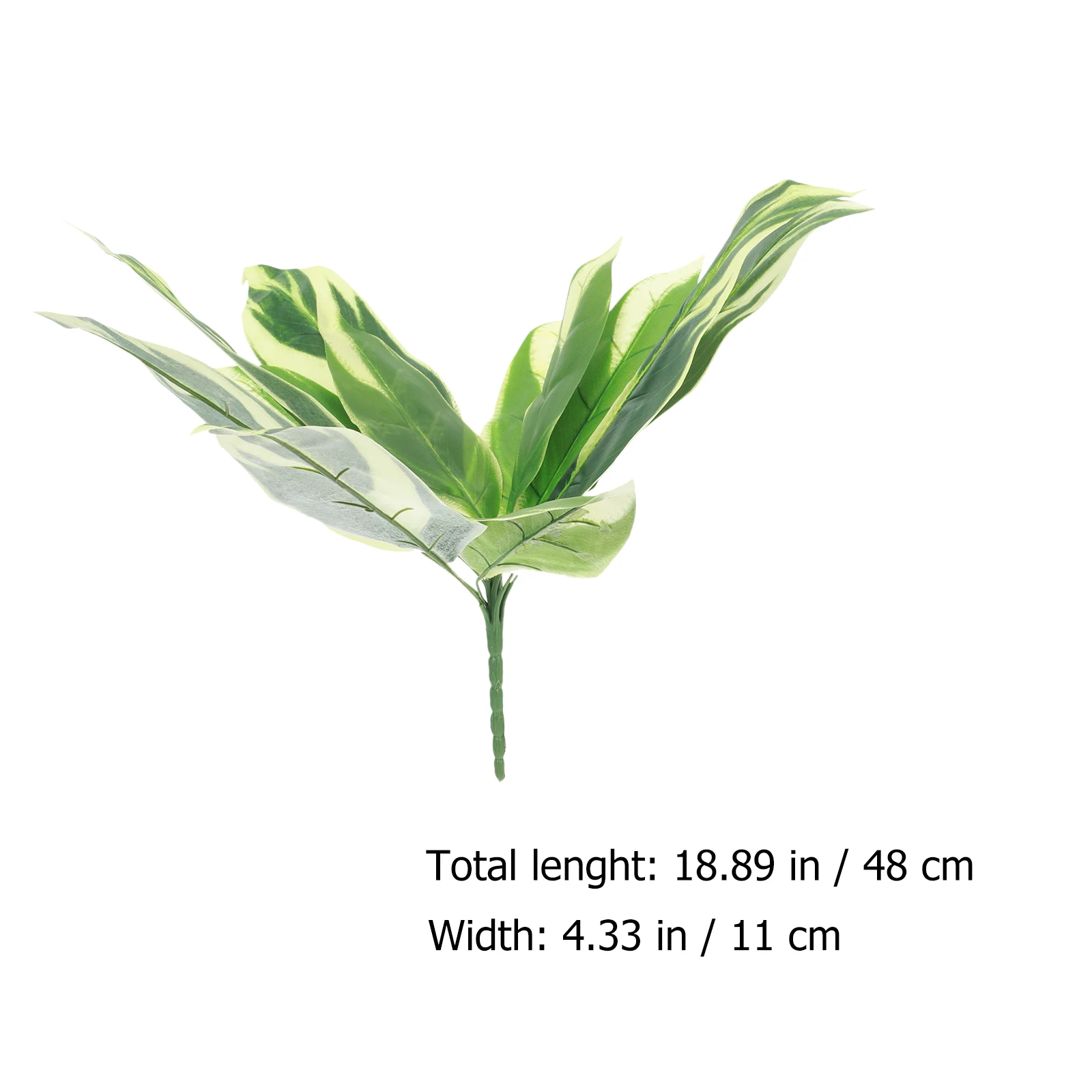 

3 Pcs Leaves Artificial Green Plants Banquet Faux Greenery Plastic Tropical Leaf for Outdoors