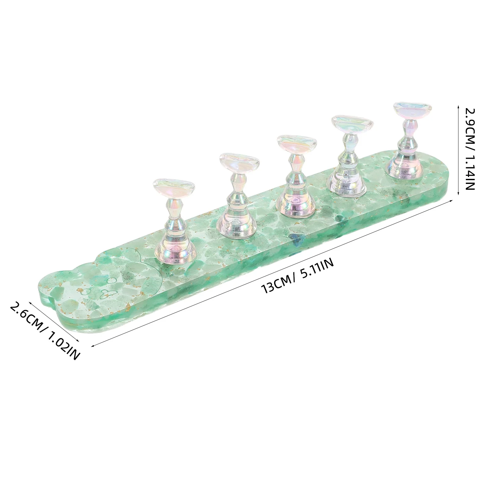 Groene Nail Art Praktijk Stand Druk op Nagels Houder DIY Schilderen Vingernagel Manicure Training Tool Thuis Salon Nagelpraktijk