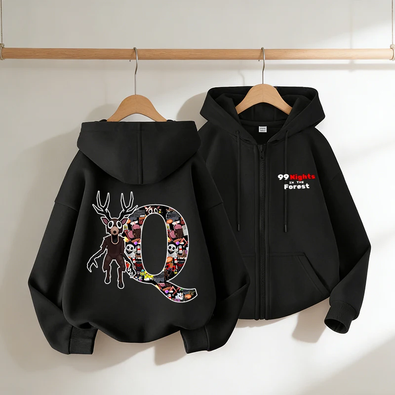 

99 Nights in The Forest Children Hoodie Jacket Casual Zip Up Cardigan Coat Boy Comfortable Streetwear Spring Autumn Clothes Tops