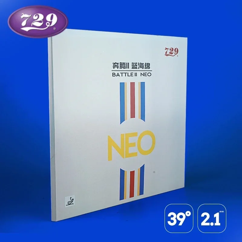 729 Friendship Battle 2 NEO Battle II Niebieska gąbka Guma do tenisa stołowego Lepka profesjonalna guma do ping-ponga Zupełnie nowa 100%