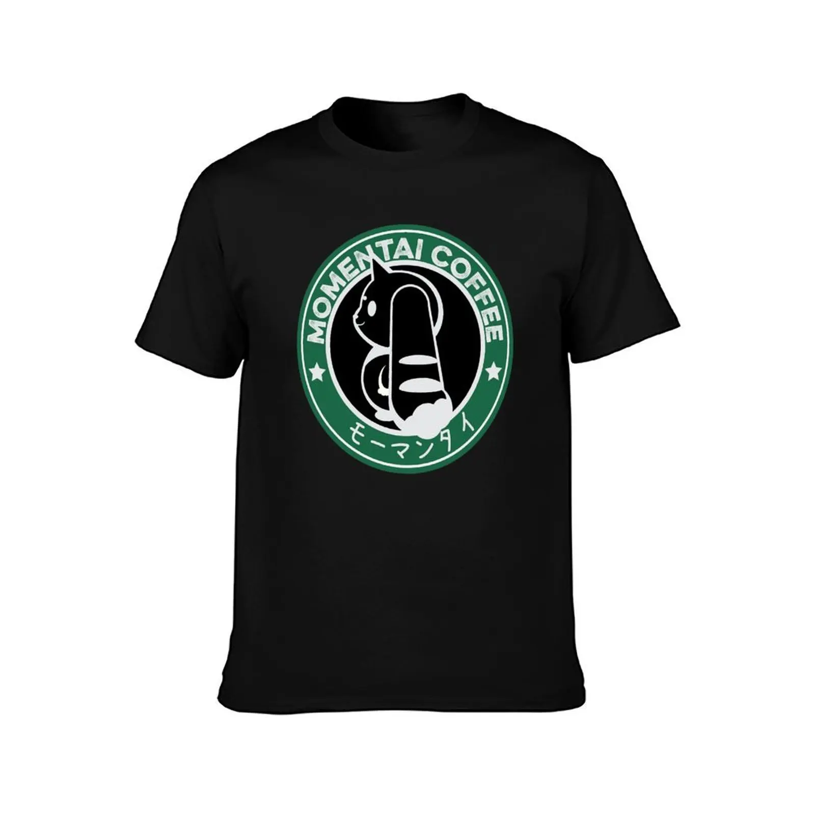 Momentai chibi Digimon anime logo coffee T-Shirt Basic Casual Wear Short Sleeve Top T-Shirt