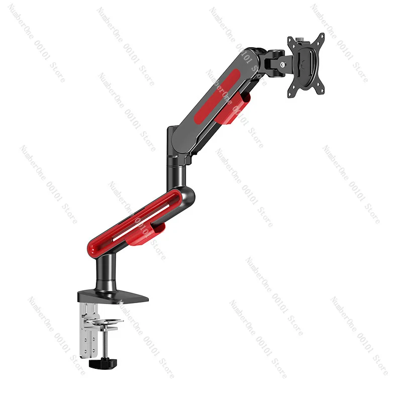 

Pneumatic rotating monitor bracket, lifting desktop computer screen support bracket