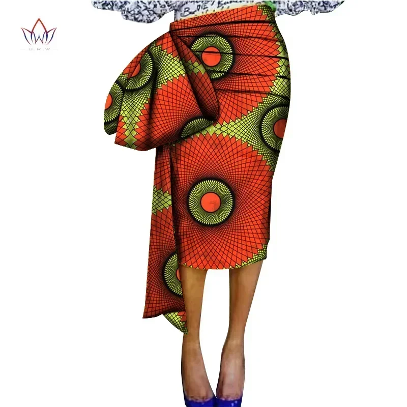 BintaRealWax Customize African Skirts for Women Elegent Skirt with Big Decoration for Party Wedding Plus Size 6XL WY8440