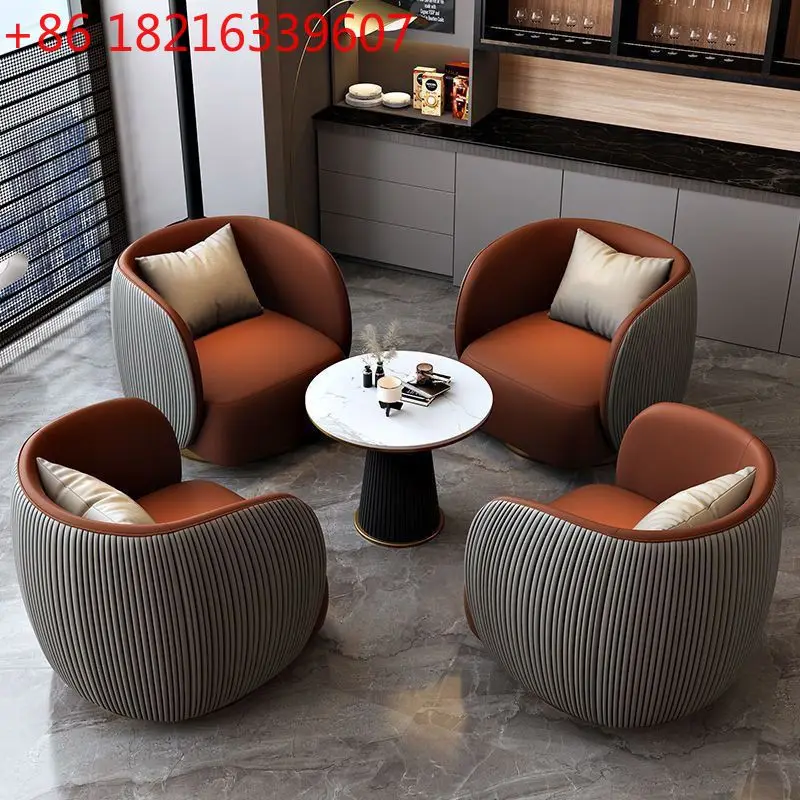 YAO Nordic Sales Office Negotiate Sofa Hotel Reception Beauty  Rest Area Leisure Light Luxury Single Sofa Living Room
