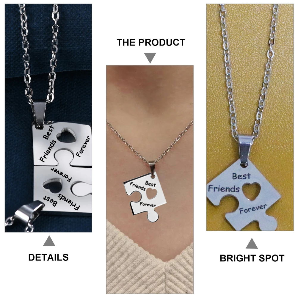 

Stainless Steel Necklace Women Gift Metal Friends Friendship Choker Jewelry for Girls