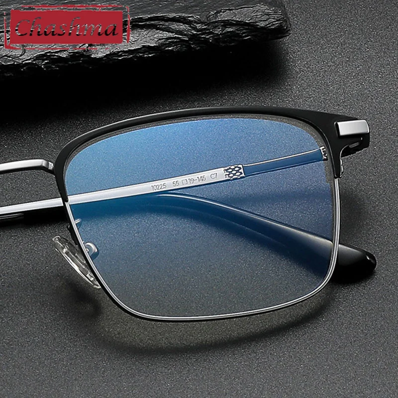Chashma Gentlemen Prescription Glasses Frame Men Classic Design Titanium Optical Business Teens Eyewear Eyeglass Spectacle