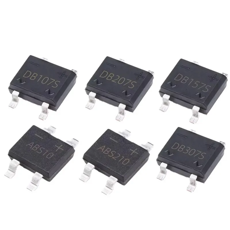 10pcs/lot New SMD Rectifier Bridge MB2S/MB4S/MB6S/MB8S/MB10F/MB10S/ABS8/ABS10 Bridge Stacks