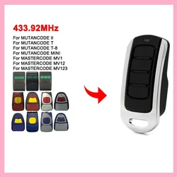 Mastercode MV1 MV12 MV123 Remote Control Garage Door Opener 433mhz MUTANCODE II T T-8 Mini Garage Command Wireless Transmitter