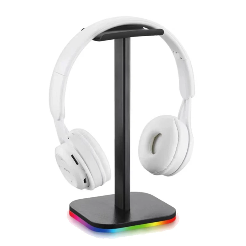 Soporte de auriculares RGB para juegos, soporte de exhibición de escritorio para auriculares