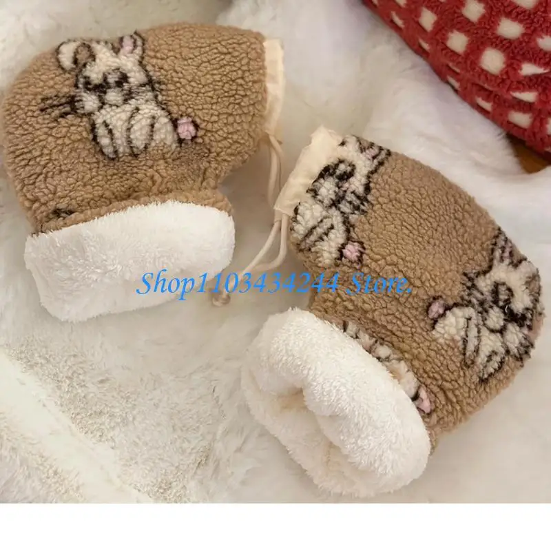 1 Pair Kids Scooter Gloves Boys Girls Cycling Gloves Non-Slip Kids Warm Mittens for Camping Fishing Outdoor Activities